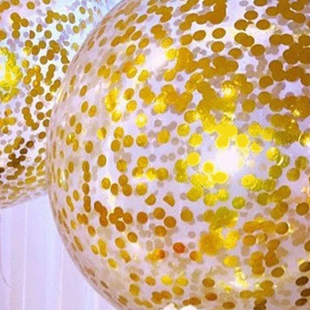 Очень большой круглый баллон с эмульсией 36 дюймов Алюминий фольга блестки