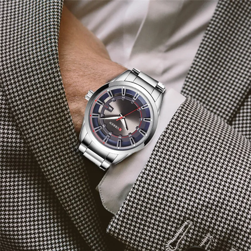 

Luxury Casual Men Watches Analog Military Quartz Male Clock Stainless Steel Band Business Date Wristwatch Reloj Hombre