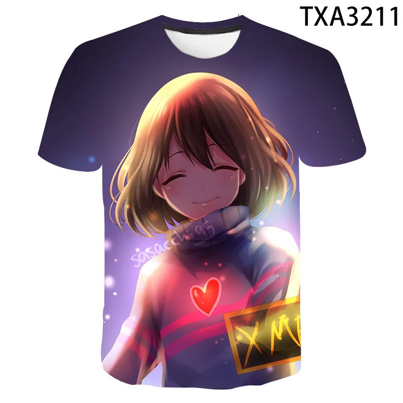 Undertale 3D футболка для мужчин женщин детей летняя модная мальчиков и девочек с