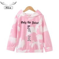 girls european and american fashion letter printed long sleeved hooded sweater girls autumn clothes toddler fall clothes 2021