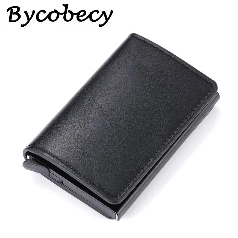 Умный кошелек Bycobecy для мужчин и женщин компактный бумажник с RFID защитой