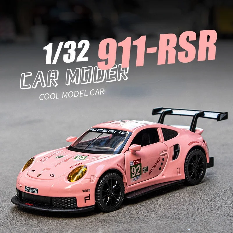 Литая модель гоночного автомобиля 1/32 RSR Le Mans из сплава Porschs 911 детского