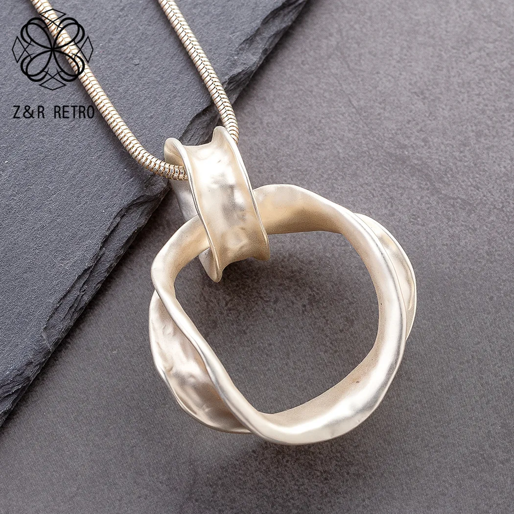 Длинное ожерелье для женщин модная Женская Геометрическая бижутерия с подвеской