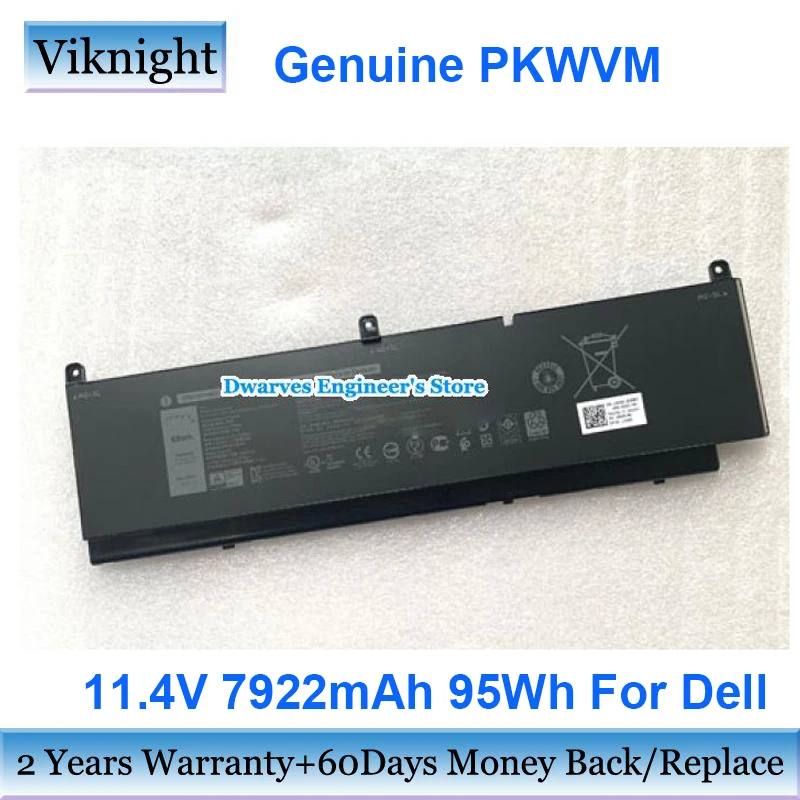 

Genuine 95Wh PKWVM 11.4V 7922mAh J0VNR CR72X Battery G5FJ8 68ND3 PWKVM For Dell Precision 7550 Mobile Workstation 7560 7750 7760