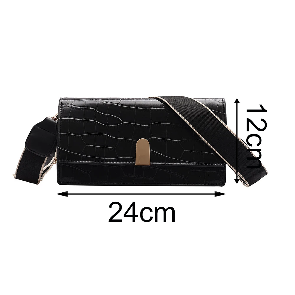 

Fashion Stone Pattern Shouder Bags Designer Brand Wide Strap Handbags Luxury Pu Leather Crossbody Bag Small Flap Female Purses