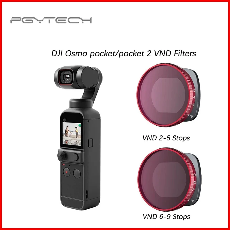 

PGYTECH Osmo Pocket/Pocket 2 VND Filters 2-5 stops 6-9 stops Professional Camera Lens For DJI Osmo Pocket 2/Pocket Accessory