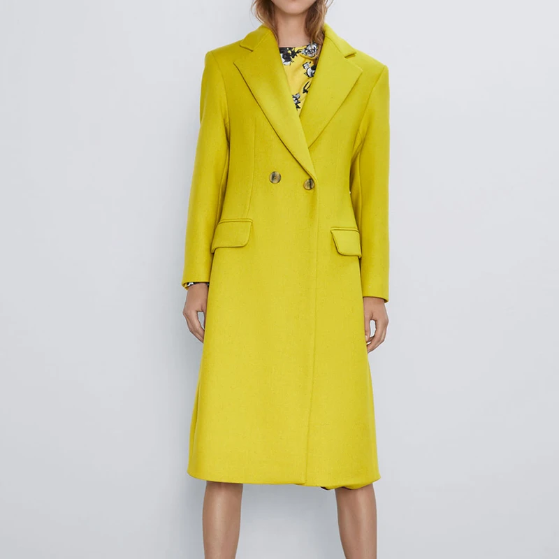 OMIKRON Новая мода шерстяное пальто женское с длинным рукавом с v-образным вырезом Верхняя одежда Куртка повседневное осень зима элегантное пальто Тренч