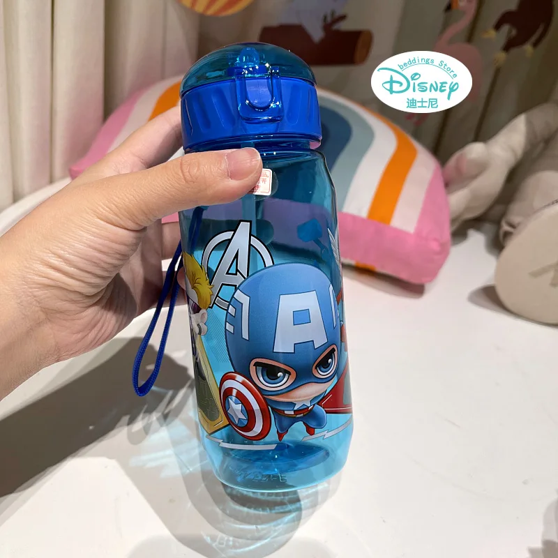 Мультяшная чашка Disney детская пластиковая соломенная питьевая портативная