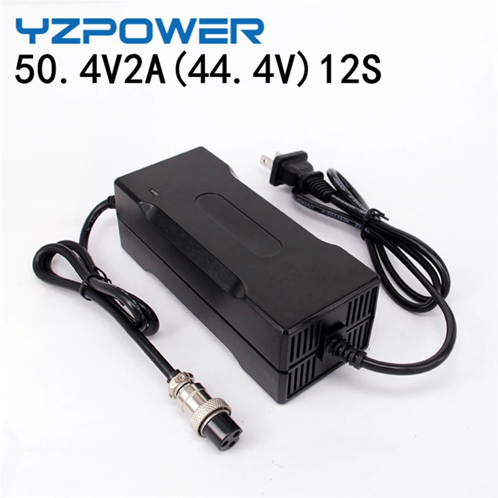 

12S 50.4V 2A Intelligent Lithium Battery Charger For 48V Lypomer Li-ion E-BIKE E-tool Universal High Quality With Cooling Fans