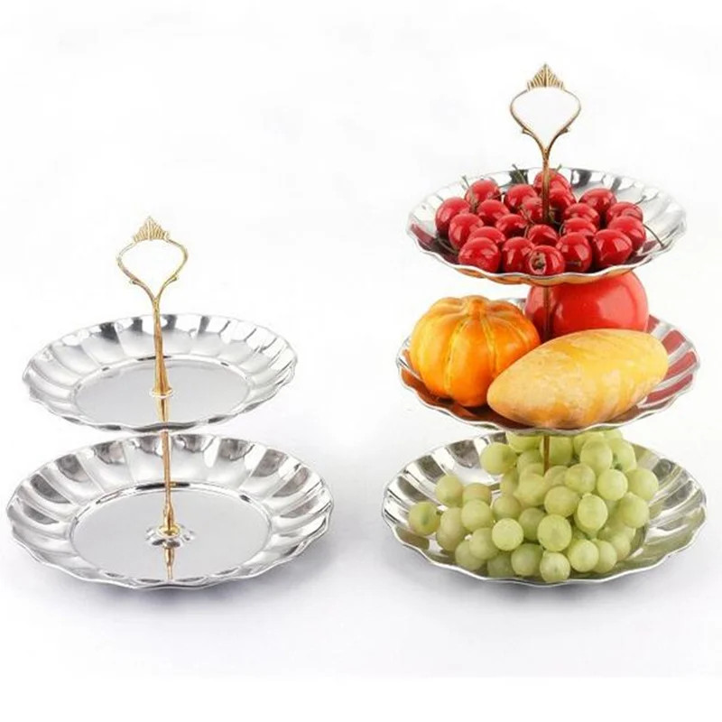 Вращающийся держатель для торта на 2 / 3 Уровня подставка тарелок кондитерских
