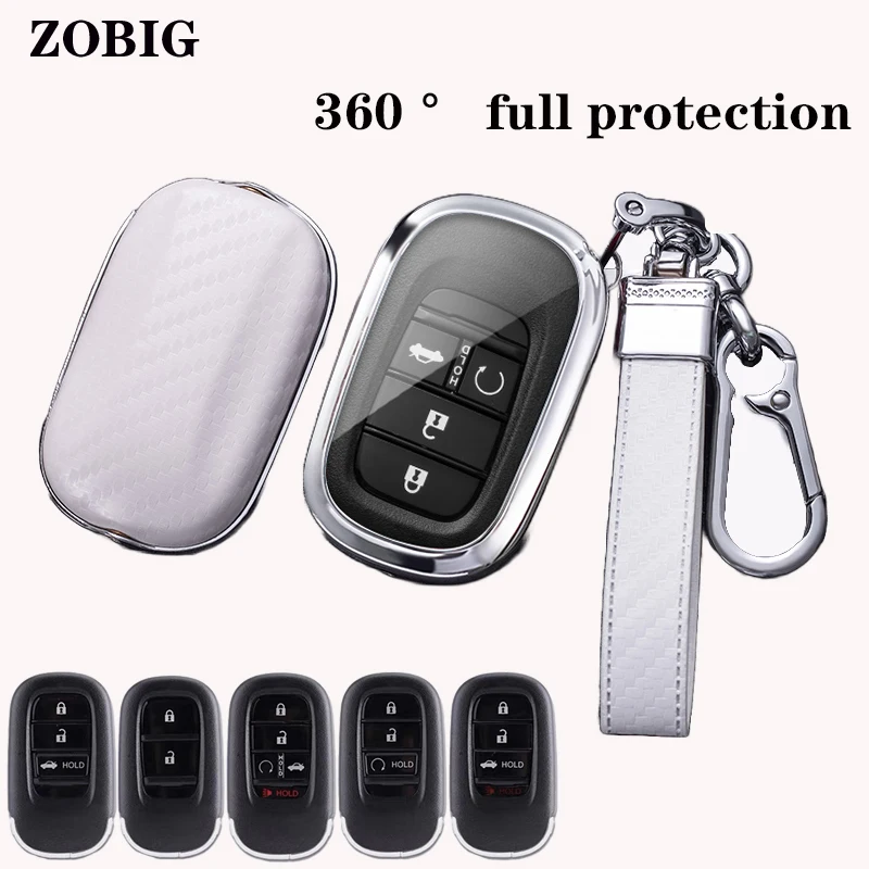

ZOBIG for honda Key Fob Cover ABS Key Case Cover Key Fob Cover for 2022 Honda Civic Accord Sport SI EX EX-L Touring Car Access