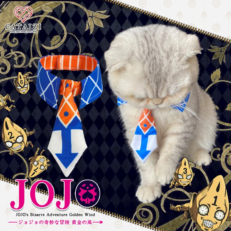 JoJo Необычные Приключения галстук для животных Кира Yoshikage Guido Mista Косплей кошка