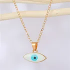 Простое Ожерелье из сплава с двумя острыми носками, ожерелье с подвеской в виде карамельных цветов от сглаза, неаккуратные шнурки для женщин, женское ожерелье с цепочкой до ключиц