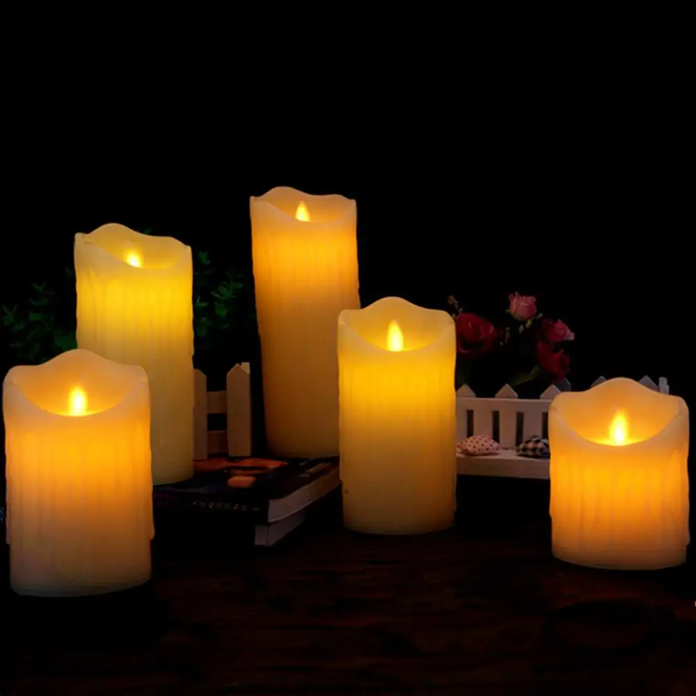 Беспламенный светильник для свечей 1 шт. светодиодный с таймером дистанционное