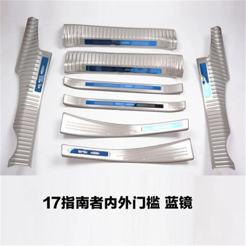 Автомобильный Стайлинг для Jeep Compass 2017 2021 Задний бампер протектор Порог дверь