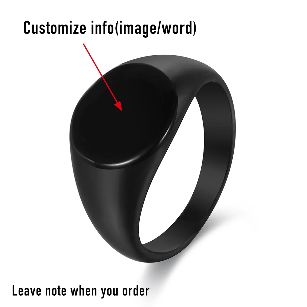 

13mm Chic Initial Band Ring for Women Letter A-Z Signet Statement Name Engrave Stainless Steel Stylish Wedding Jewelry HR452