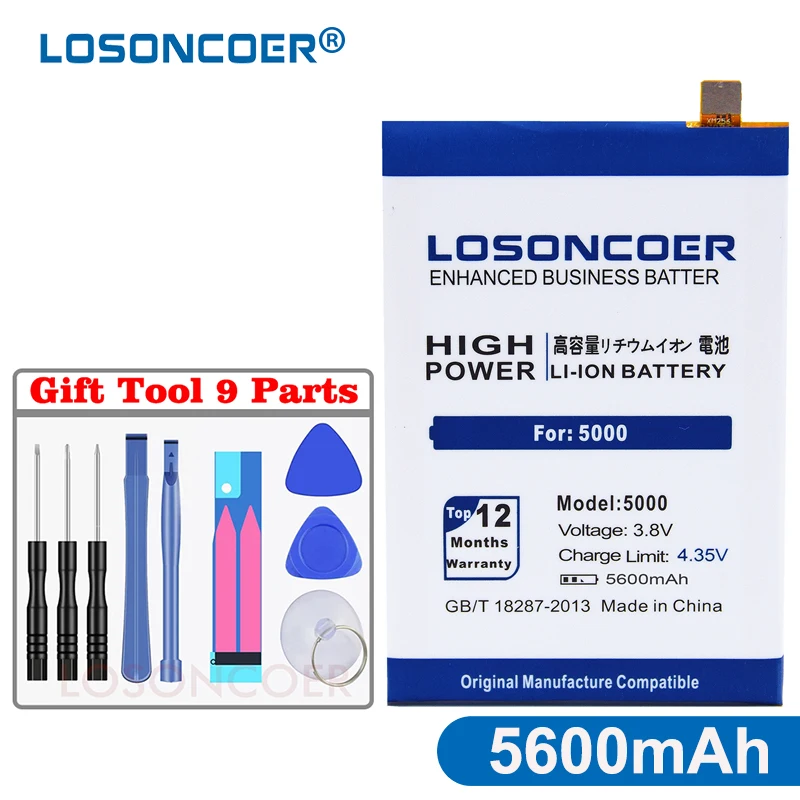 Аккумулятор для телефона LOSONCOER 5600 мАч THL 5000 THL5000 Elephone P5000 DEXP Ixion XL5 сменные батареи
