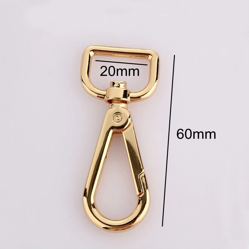 

30pcs 5 colors 6*2cm 3/4 Inch trigger snap hook swivel clasp lobster claws swivel hooks hardware hook clasp
