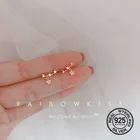 Серьги женские из серебра 925 пробы, с цирконом