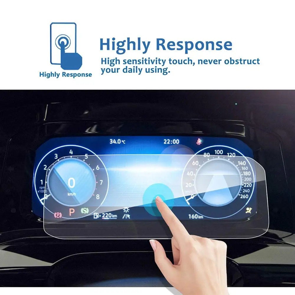 lfotpp car screen protector for golf mk8 10 25 inch 2019 2020 vehicle lcd instrument display auto interior accessories 238108mm free global shipping