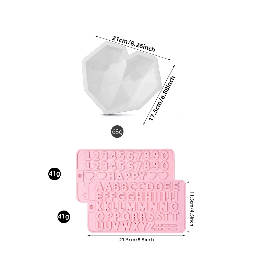 

Hot Selling Silicone Mold Set Cake Chocolate Heart Shape Mold Baking Mold Cake Tool Baking Kitchen Cooking Supplies 7 Pieces