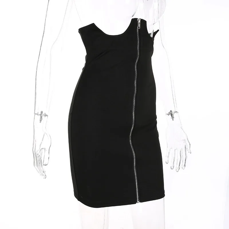 Застежка-молния на груди Поддержка тонкая юбка карандаш женский черный