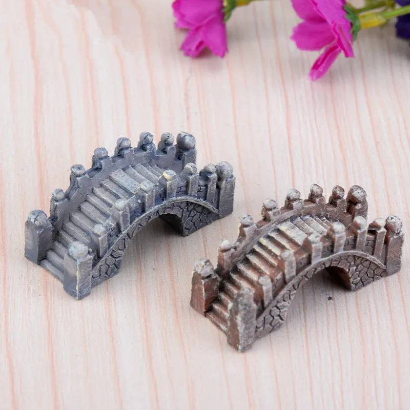 

10Pcs Mini Simulated Stone Resin Ornaments Arch Bridge Fairy Garden Miniatures Figurines Micro Landscape Home Garden Decoration