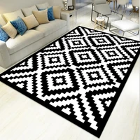 white and black grid living room rug carpets large parlor bedroom carpet kids play floor area rug kitchen mat non slip doormat
