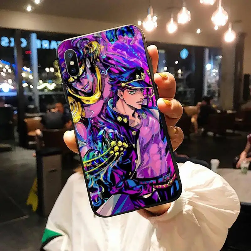 

JOJO BIZARR ADVENTUR japanese anime Phone Case for iPhone 11 12 pro XS MAX 8 7 6 6S Plus X 5S SE 2020 XR luxury design shell
