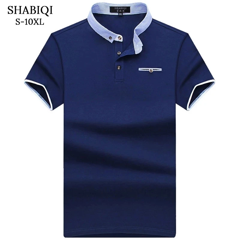 

SHABIQI New Brand POLO Shirt Men Cotton Fashion Pocket models Camisa Polo Summer Short-sleeve Casual Shirts 6XL 7XL 8XL 9XL 10XL