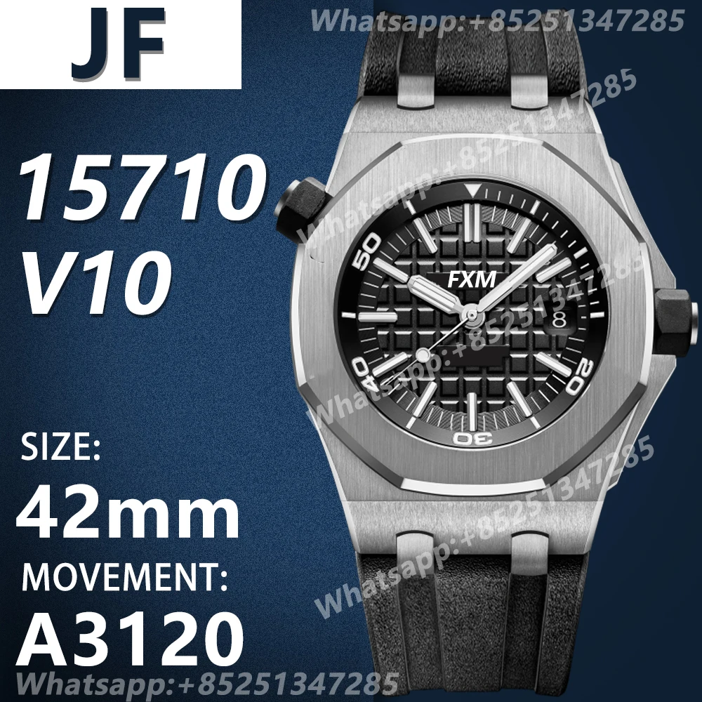 

Men's Automatic Mechanical Top Luxury Brand Watch 42mm 15710 JF ZF NOOB VSF 904L AAA Replica 1:1 Best Edition Super Clone Sports