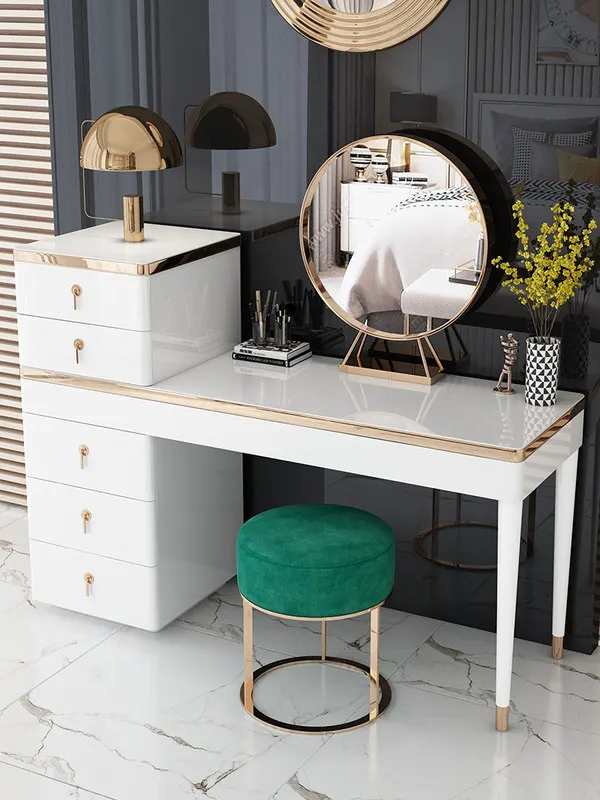 Туалетный столик с зеркалом для макияжа туалетный стул Комбинации светильник элитной мебели Спальня
