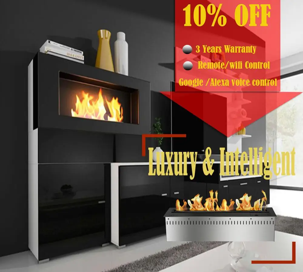 Inno living fire 72-дюймовая Серебристая или черная wifi интеллектуальная вставка для