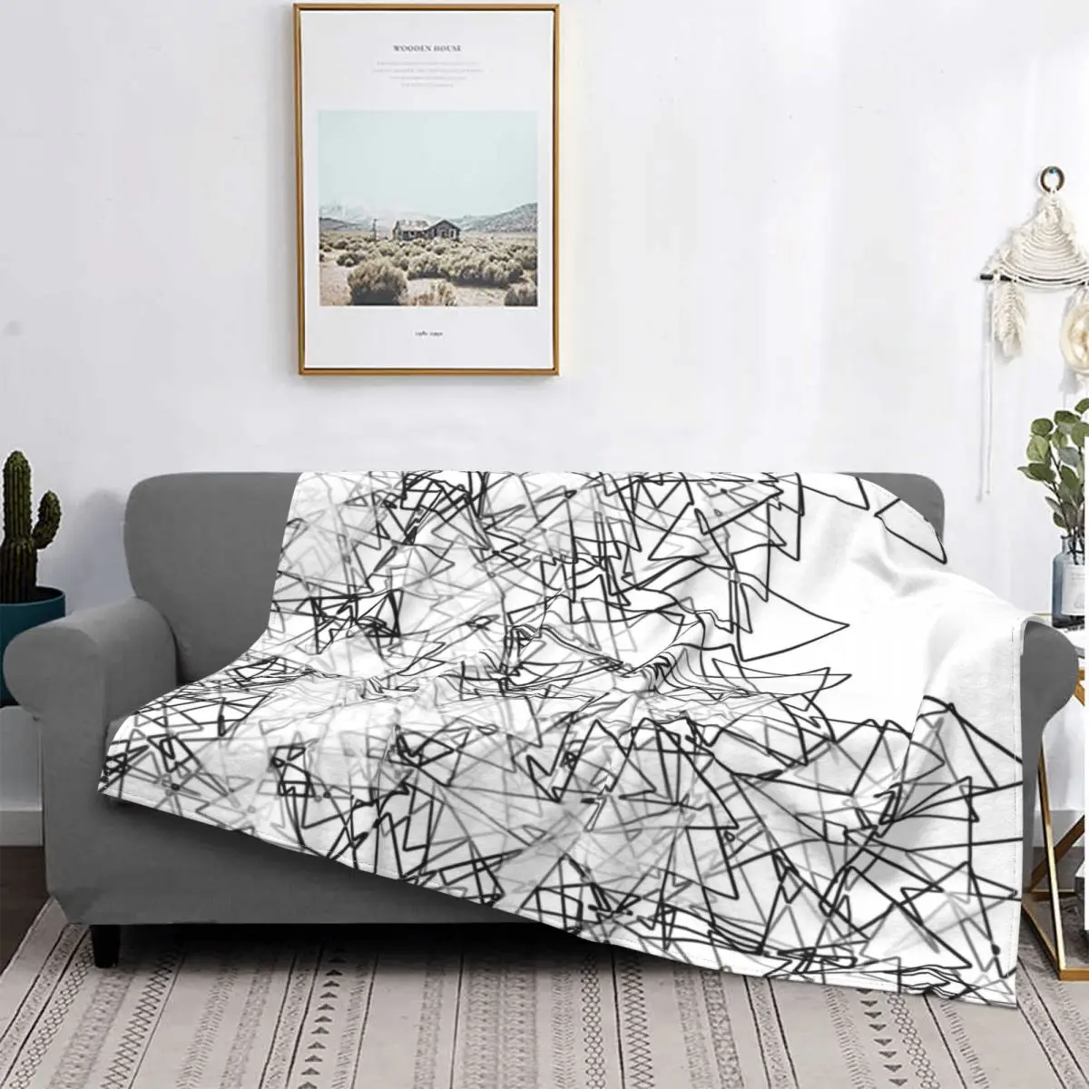 

Manta minimalista de Origami para cama, colcha a cuadros de muselina para playa, manta Thermal MICA, colcha para cama