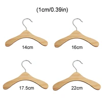 10pcs practical non slip wooden dolls clothes hangers jacket organization shelf