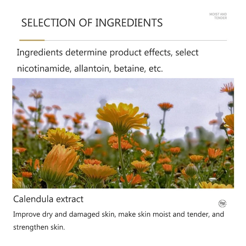 Экстракт Календулы Красота без утеплителя Водонепроницаемая кожаная увлажнение