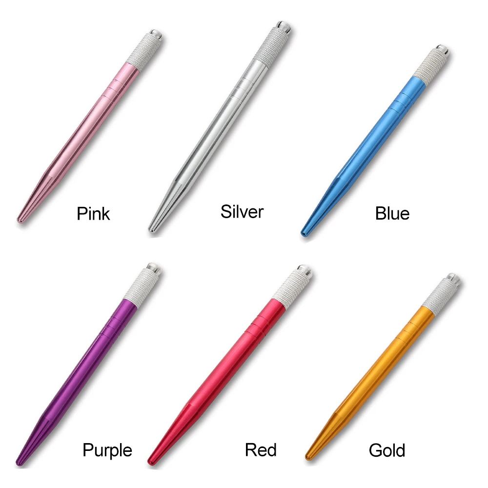 20 шт./лот микроблейдинг карандаш для бровей плоские или круглые ИГЛЫ