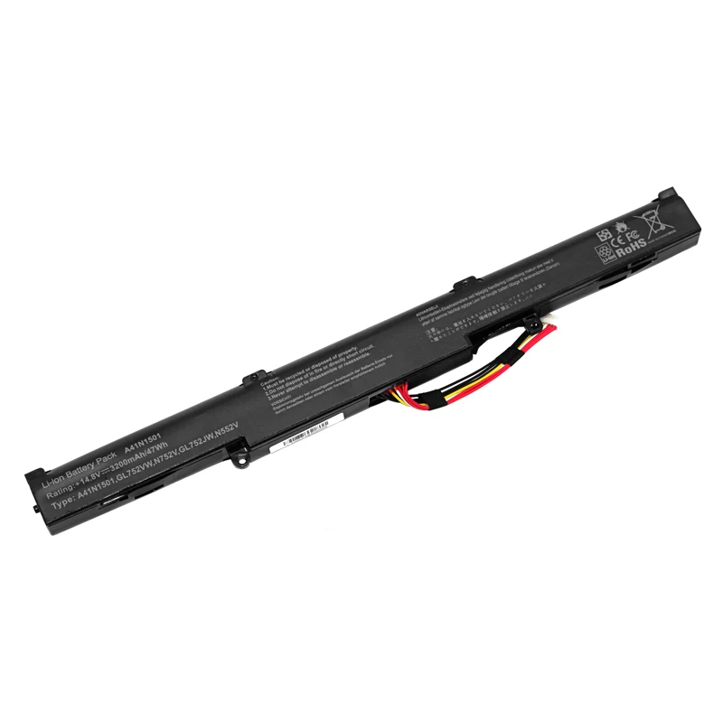 Аккумулятор для ноутбука Apexway 48Wh A41N1501 ASUS GL752JW GL752 GL752VL GL752VW N552 N552V N552VW N752 N752V N752VW |