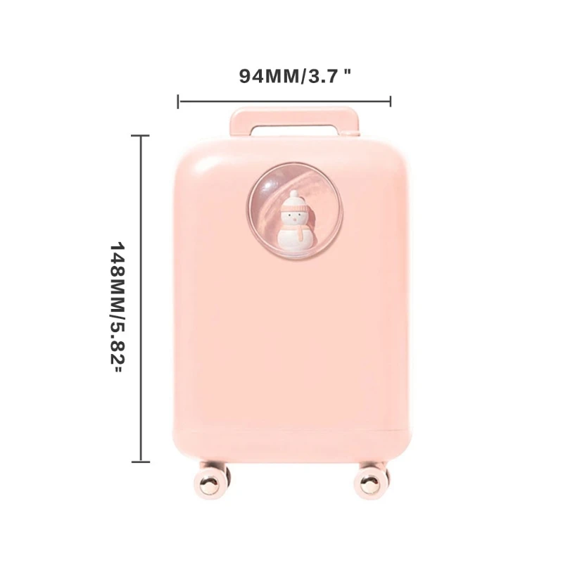 

Creative Luggage Humidifier Diffuser Ultrasonic Aroma Essential Oil Diffuser Air Humidifier with Colorful Night Light for