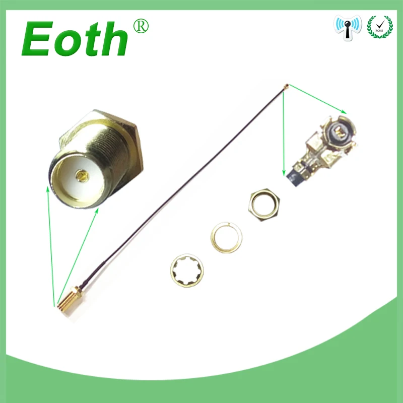 2.4g wifi Antenna 2.4GHz 5GHz 5.8Ghz IOT  8dBi RP-SMA Connector Dual Band 2.4G 5G 5.8G aerial SMA female 21cm Pigtal cable