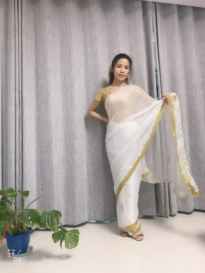 Индийское пакистанское платье свадебное женская одежда красного цвета в сари