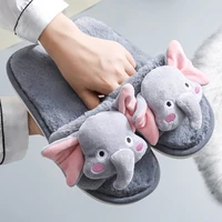 womens slippers winter warm cozy soft plush home shoes cute cartoon non slip floor indoor house slippers for girls 2021 new