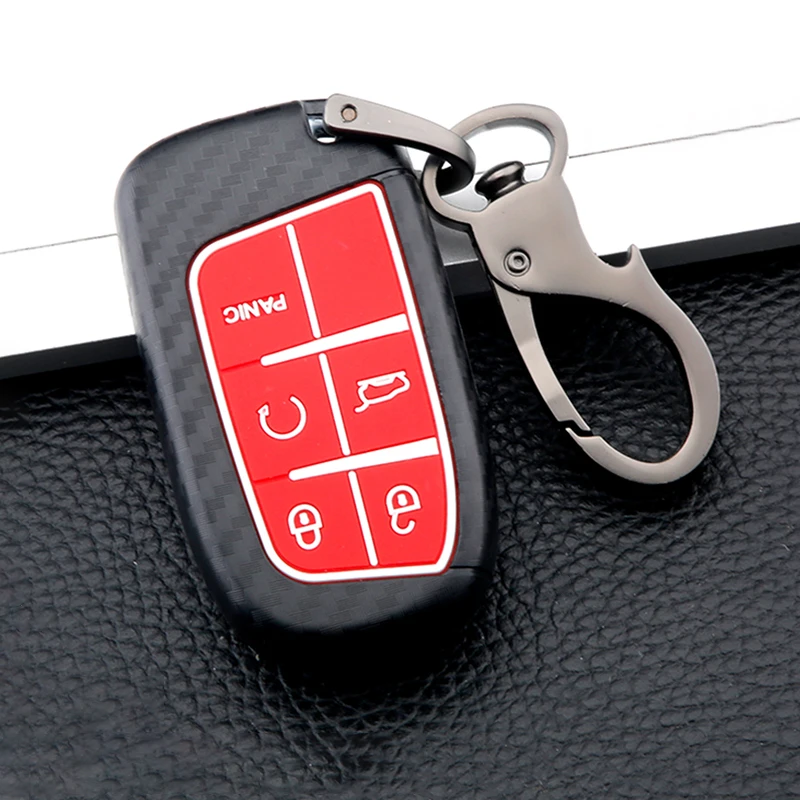 АБС Карбоновый защитный кожух для автомобильного пульта ДУ Jeep Grand Cherokee WK2 SRT Renegade Compass 2th Chrysler 200 300 300C on.