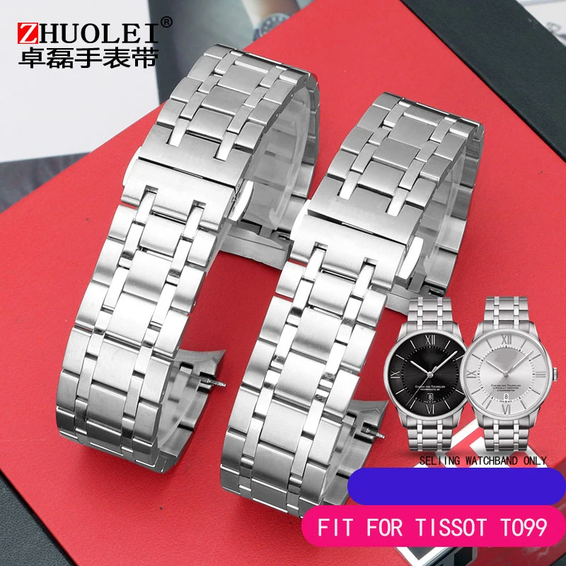 Цепочка Из Нержавеющей Стали для часов TISSOT T099 21 мм со складной застежкой|Ремешки