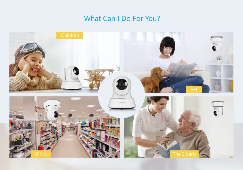 SANNCE 720P HD WiFi IP камера CCTV камера безопасности ночное видение инфракрасный двухсторонний аудио 1MP Детский Монитор умная ИК Беспроводная камера
