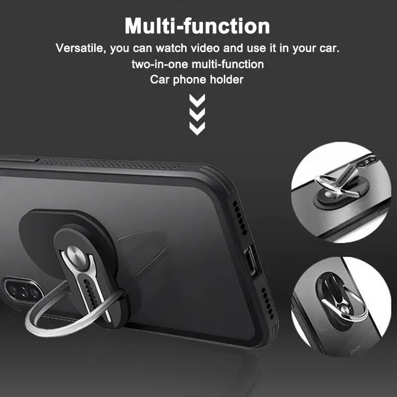 

Ring Holder Car Mount for Samsung Galaxy Note 10 9 Plus 360 Rotation Finger Buckle Air Vent Holder Stand for iPhone 11 Pro Max 8