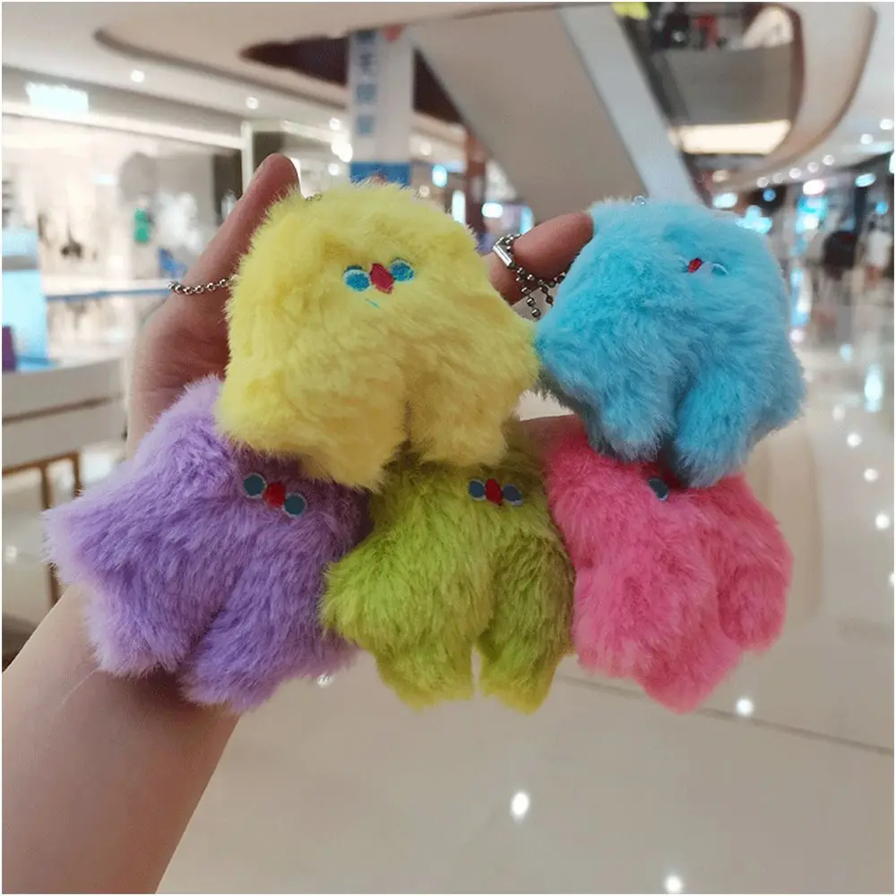 

Плюшевый глупый брелок для ключей, двойная подвеска, милые аксессуары для кукол аниме, автомобильный брелок-сюрприз