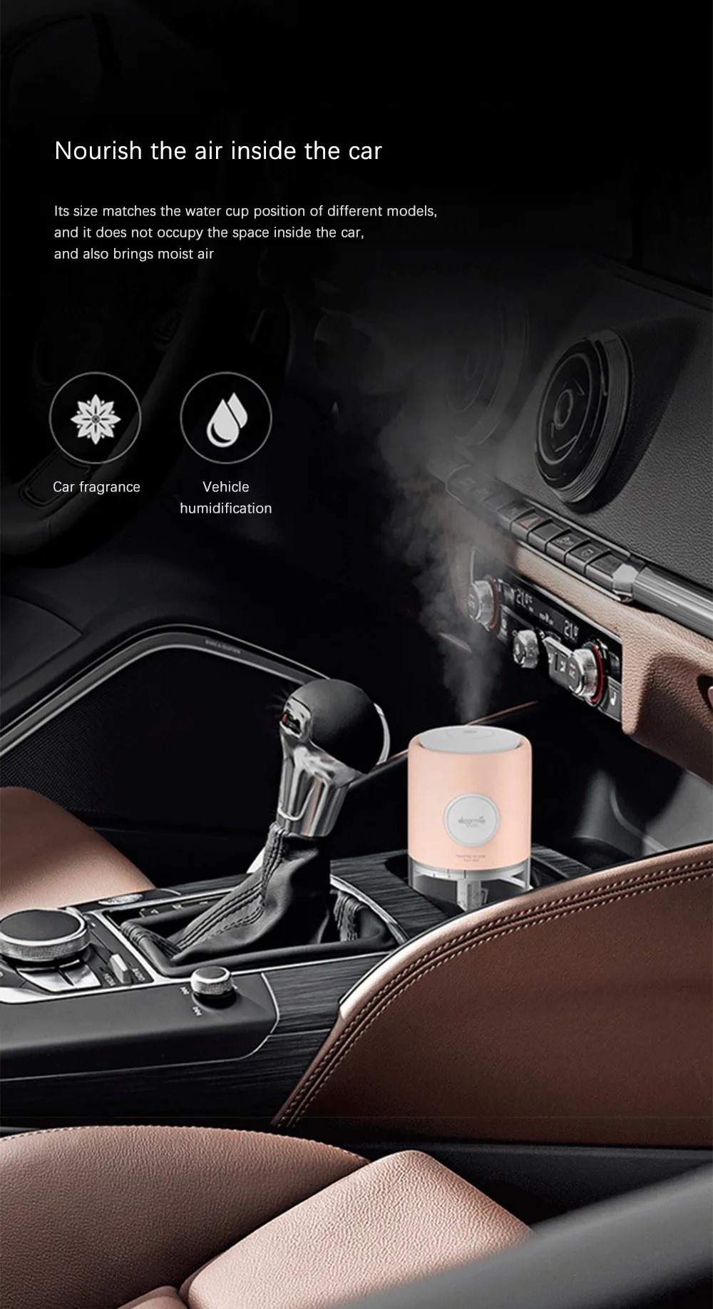 11 Deerma DEM LM08 мини домашний автомобильный бесшумный увлажнитель с яркими огнями маленький портативный ароматерапия более прочная защита питания