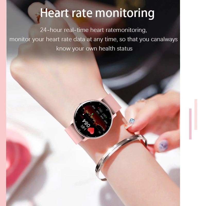 lige 2021 new smart watch men and women full touch fitness tracker blood pressure sleep monitoring smart clock ladies smartwatch free global shipping