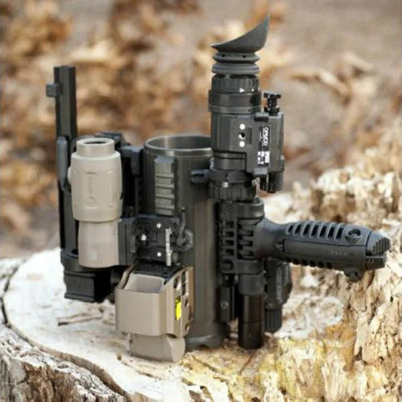 Алюминиевая Съемная тактическая кружка чашка кофейная многофункциональная